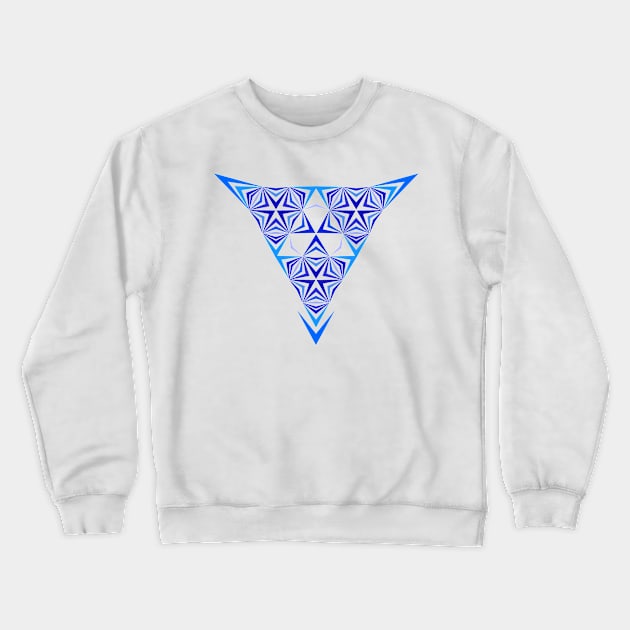 Geometric Sea Breeze Crewneck Sweatshirt by cinema4design